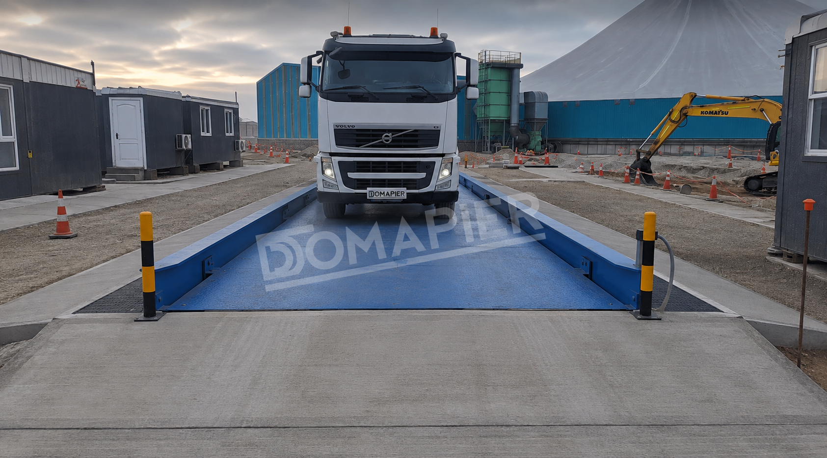 Báscula para camiones industrial instalada en Chile por DOMAPIER