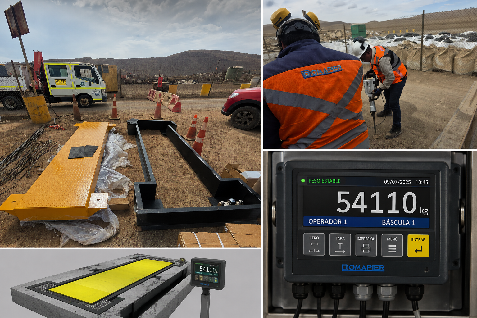 Provisión e instalación de báscula por eje DOMAPIER