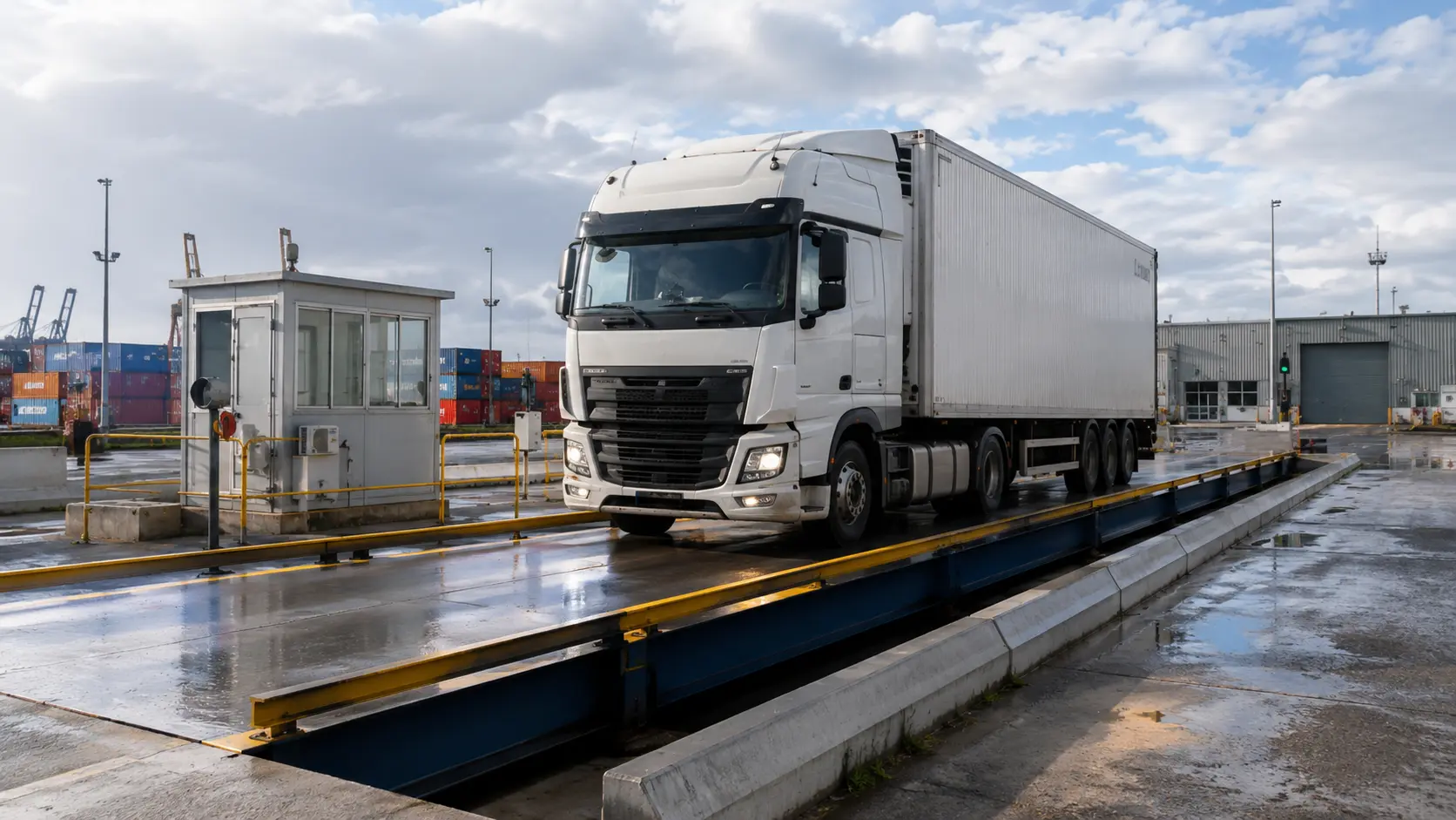 Báscula para camiones instalada en una operación industrial