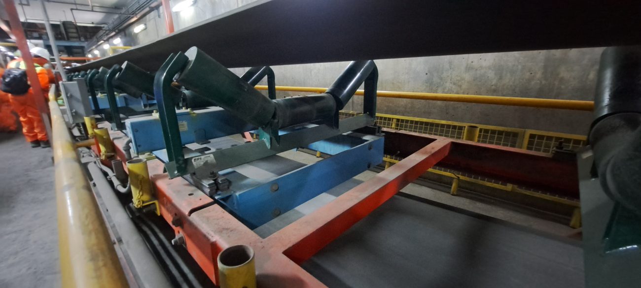 esómetro para correa transportadora en sistema de pesaje dinámico industrial